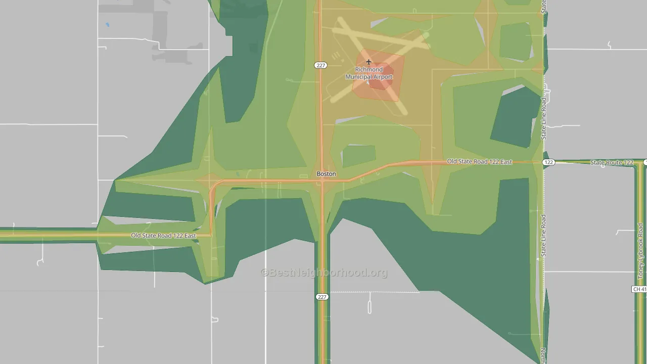 47324, IN Map of Noise Levels in 47324