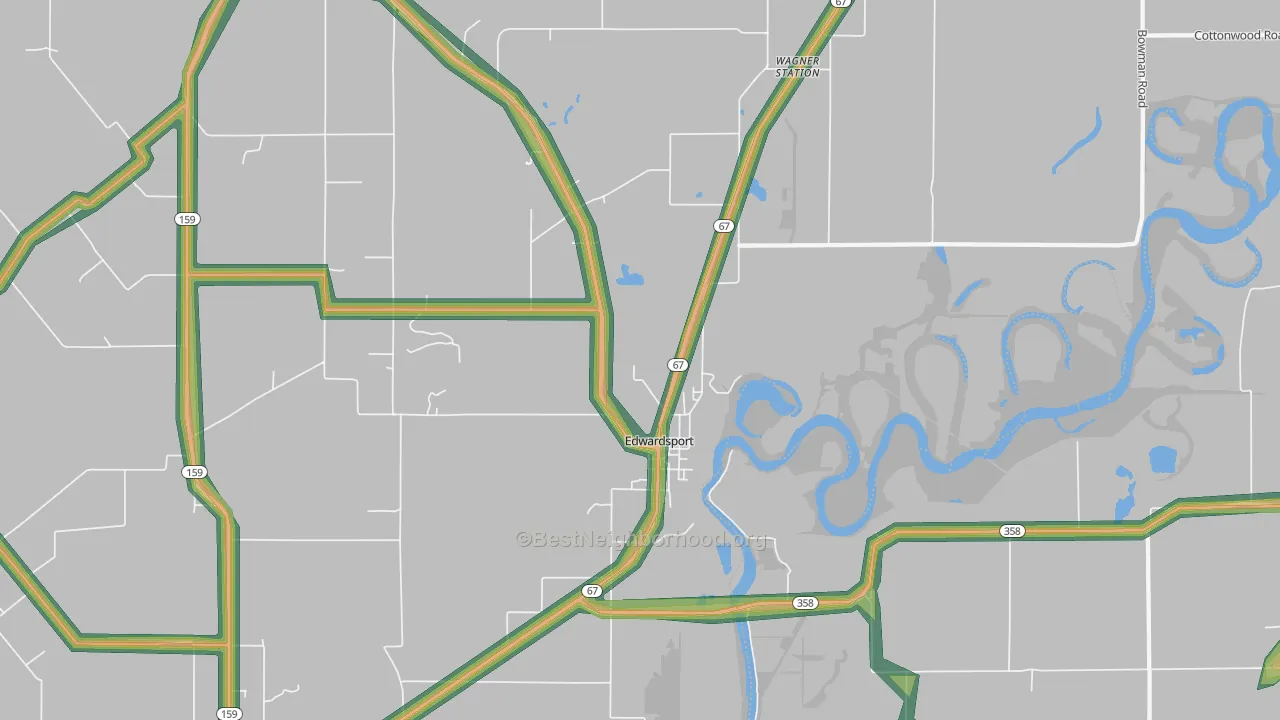 47528, IN Map of Noise Levels in 47528