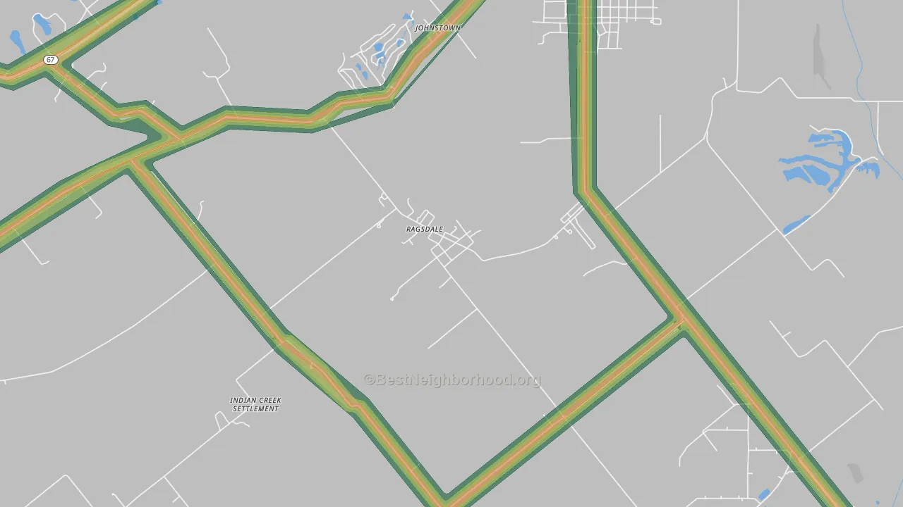 47573, IN Map of Noise Levels in 47573