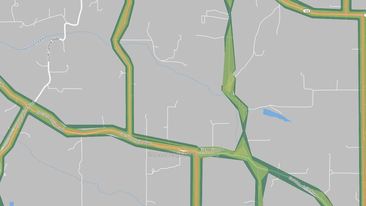 47580, IN Map of Noise Levels in 47580