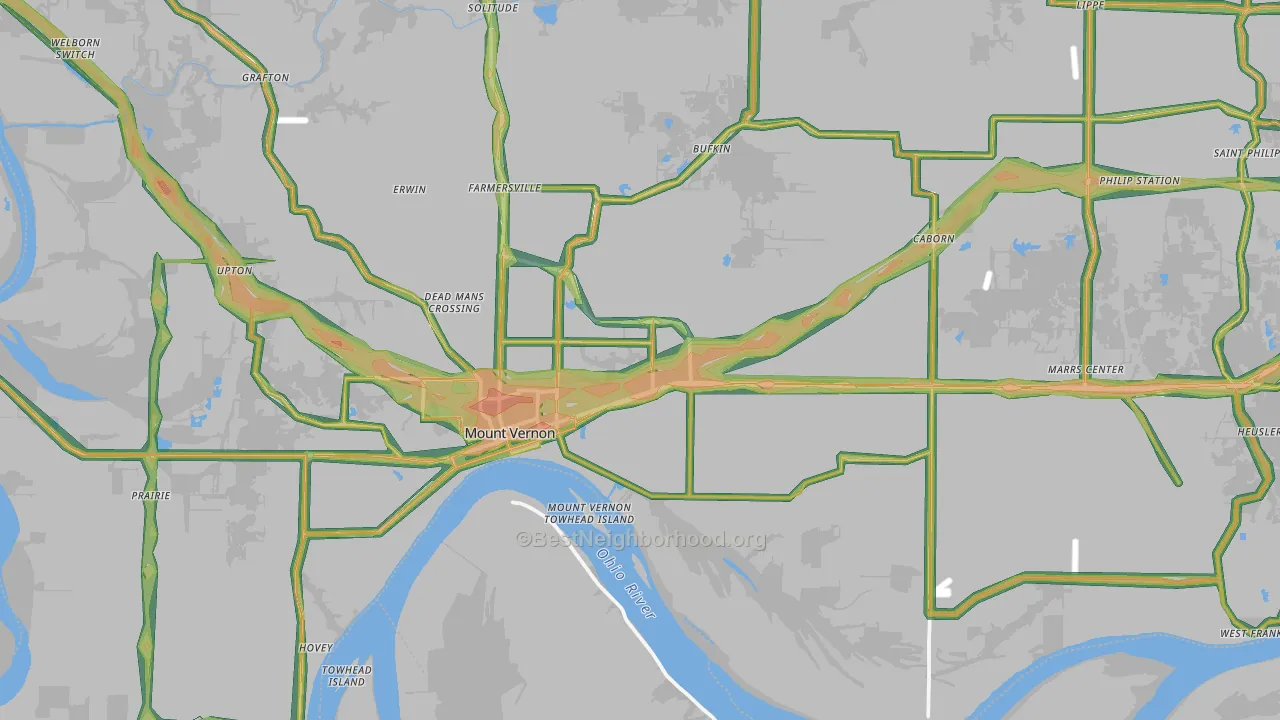 47620, IN Map of Noise Levels in 47620