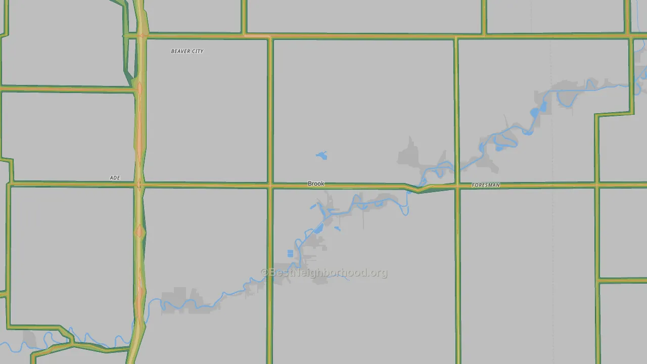 47922, IN Map of Noise Levels in 47922