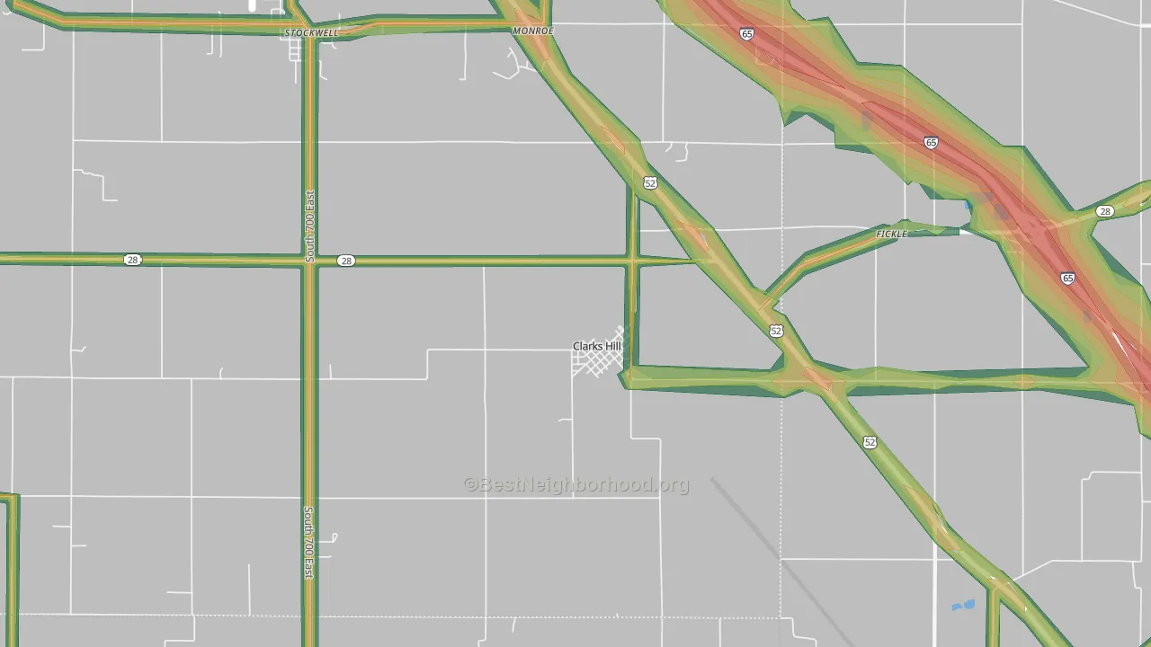 47930, IN Map of Noise Levels in 47930