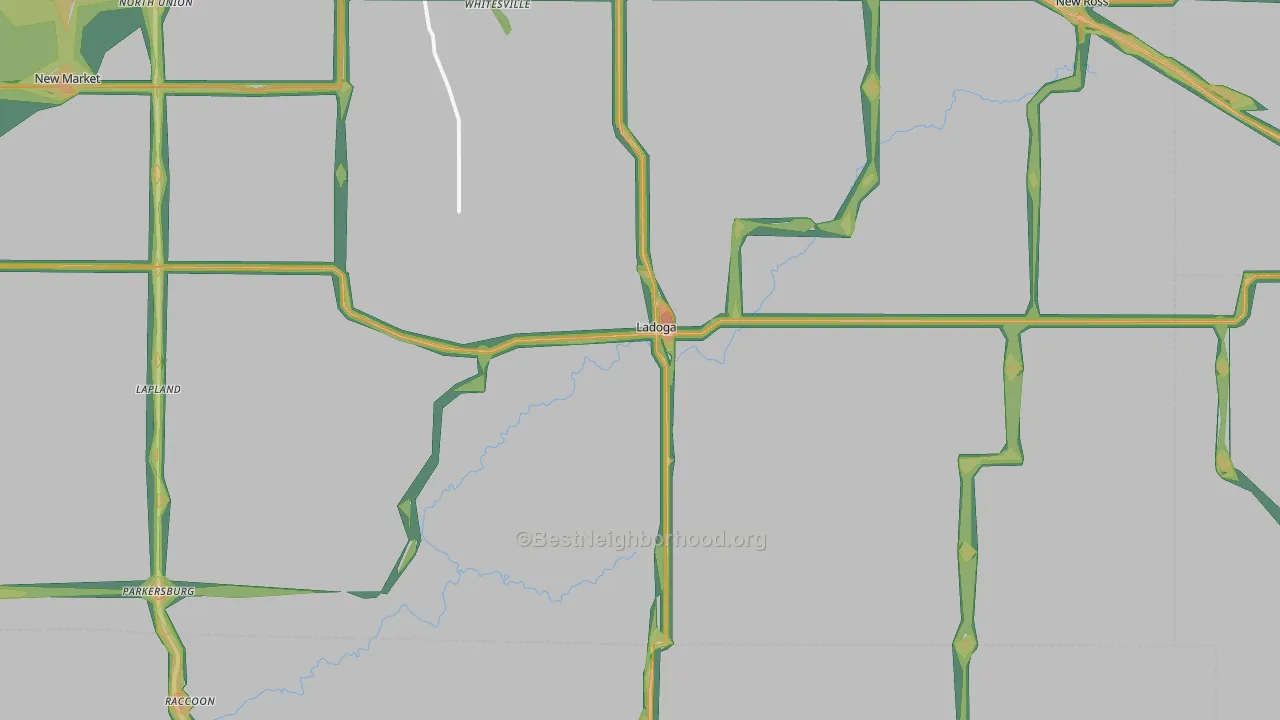 47954, IN Map of Noise Levels in 47954