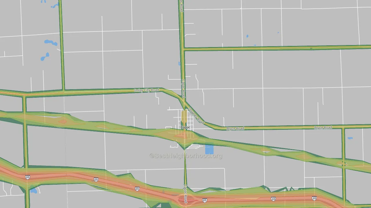 48014, MI Map of Noise Levels in 48014