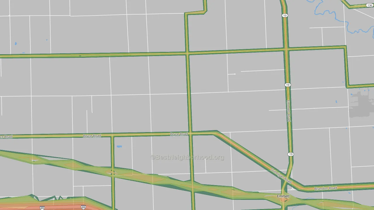 48022, MI Map of Noise Levels in 48022