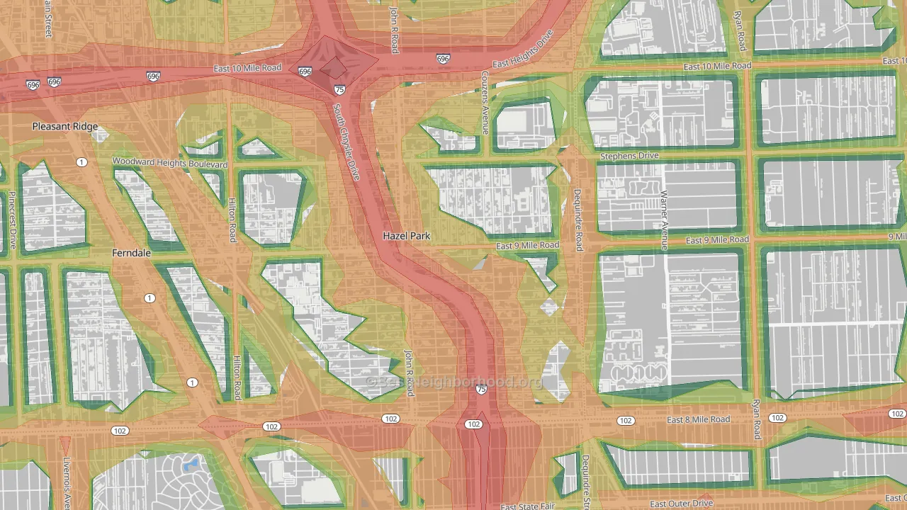 48030, MI Map of Noise Levels in 48030