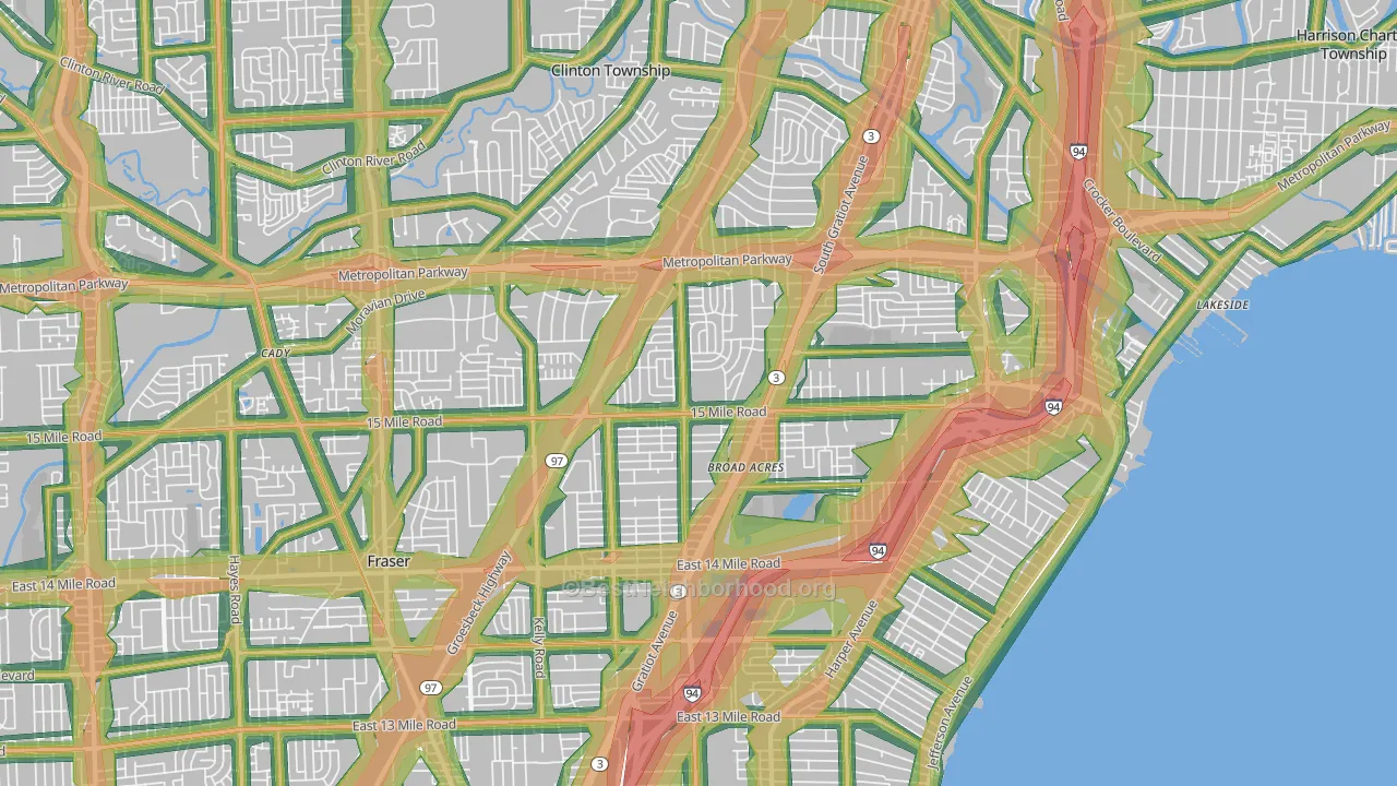 48035, MI Map of Noise Levels in 48035