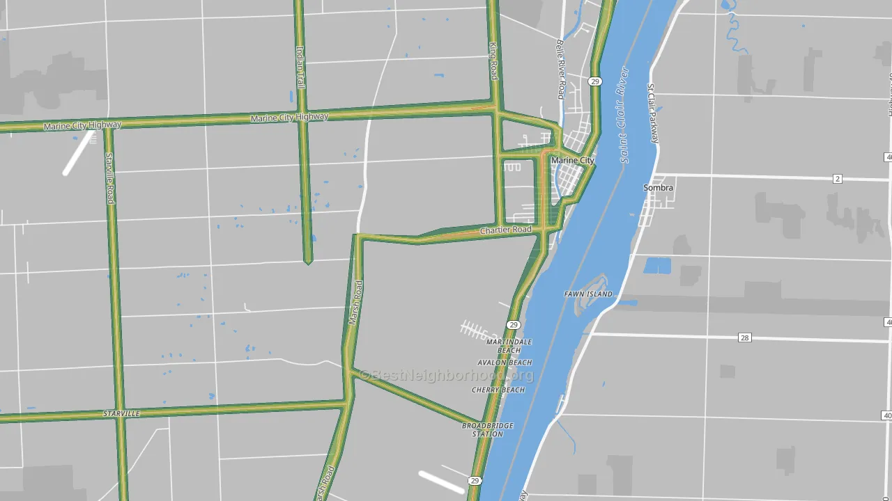 48039, MI Map of Noise Levels in 48039