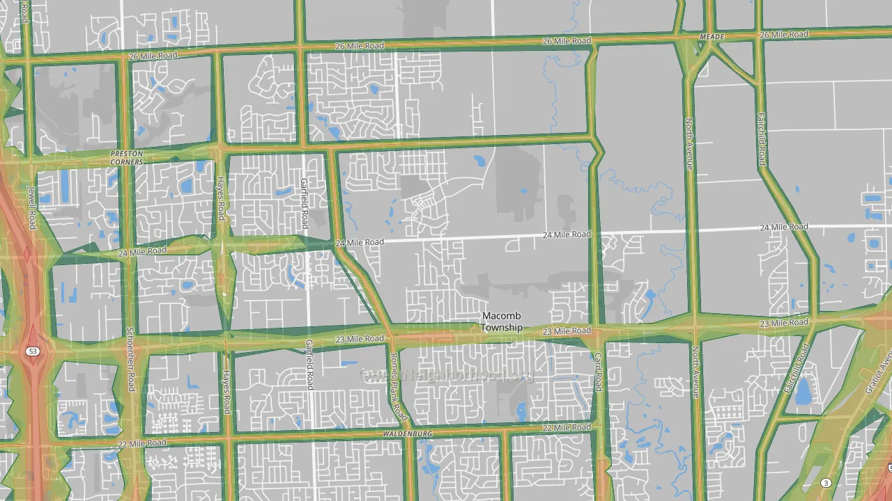48042, MI Map of Noise Levels in 48042