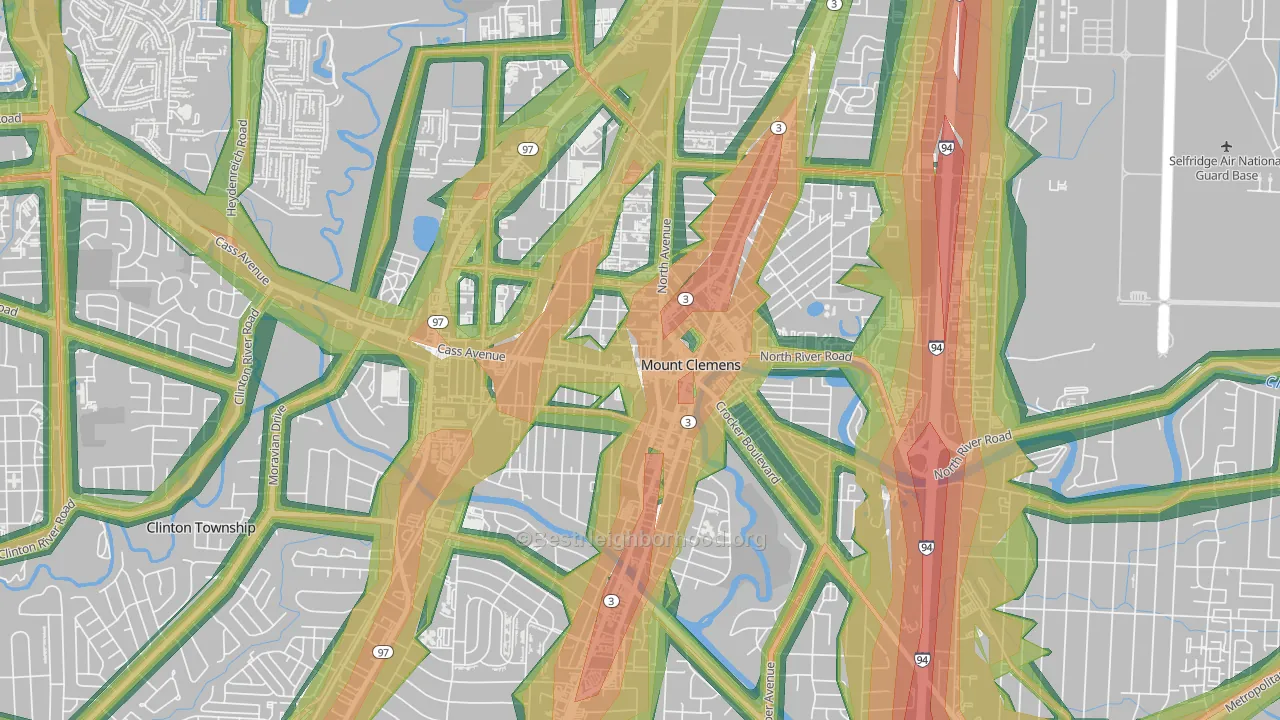 48043, MI Map of Noise Levels in 48043