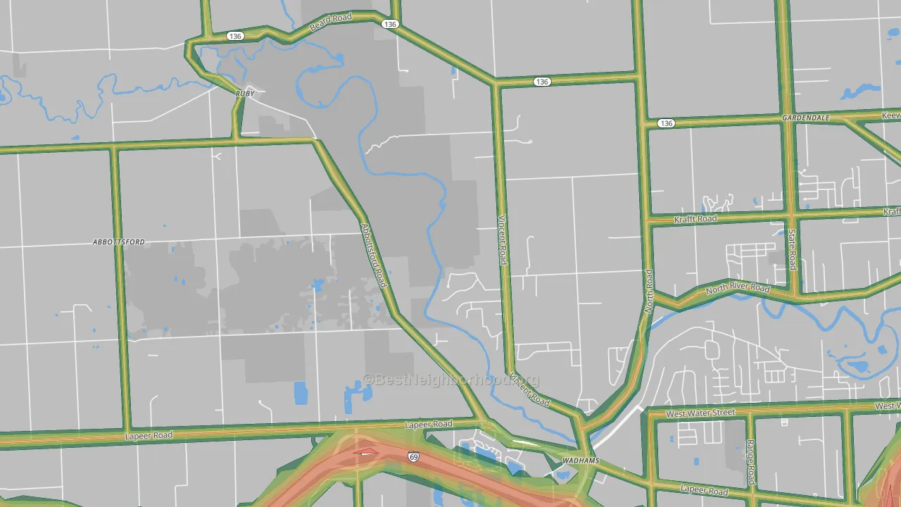 48049, MI Map of Noise Levels in 48049