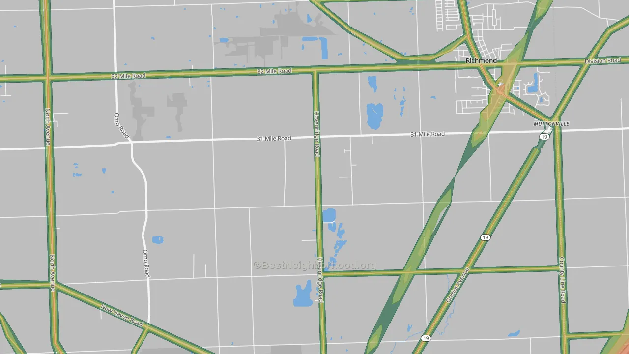 48050, MI Map of Noise Levels in 48050