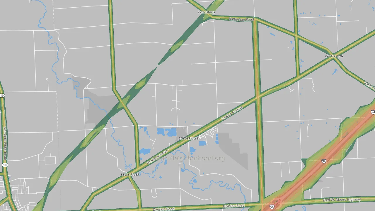 48063, MI Map of Noise Levels in 48063