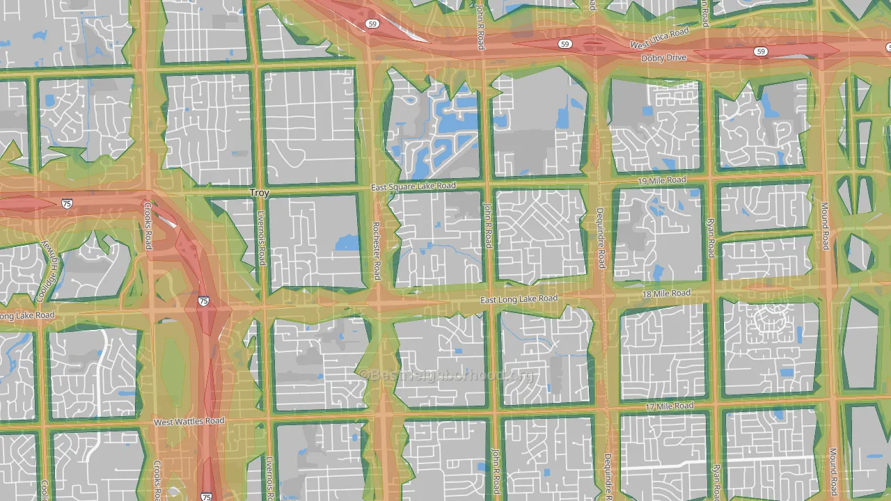 48085, MI Map of Noise Levels in 48085