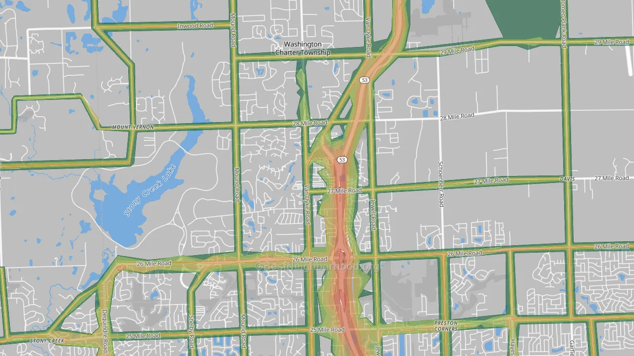 48094, MI Map of Noise Levels in 48094