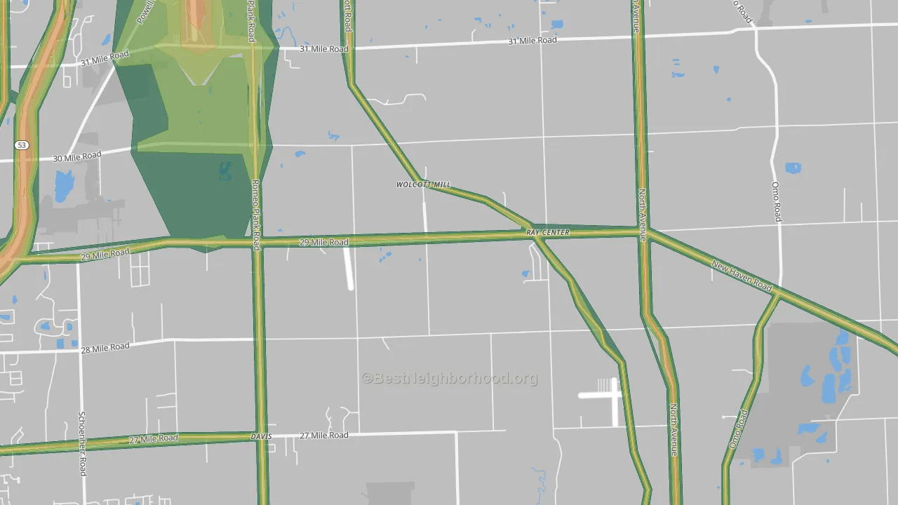 48096, MI Map of Noise Levels in 48096