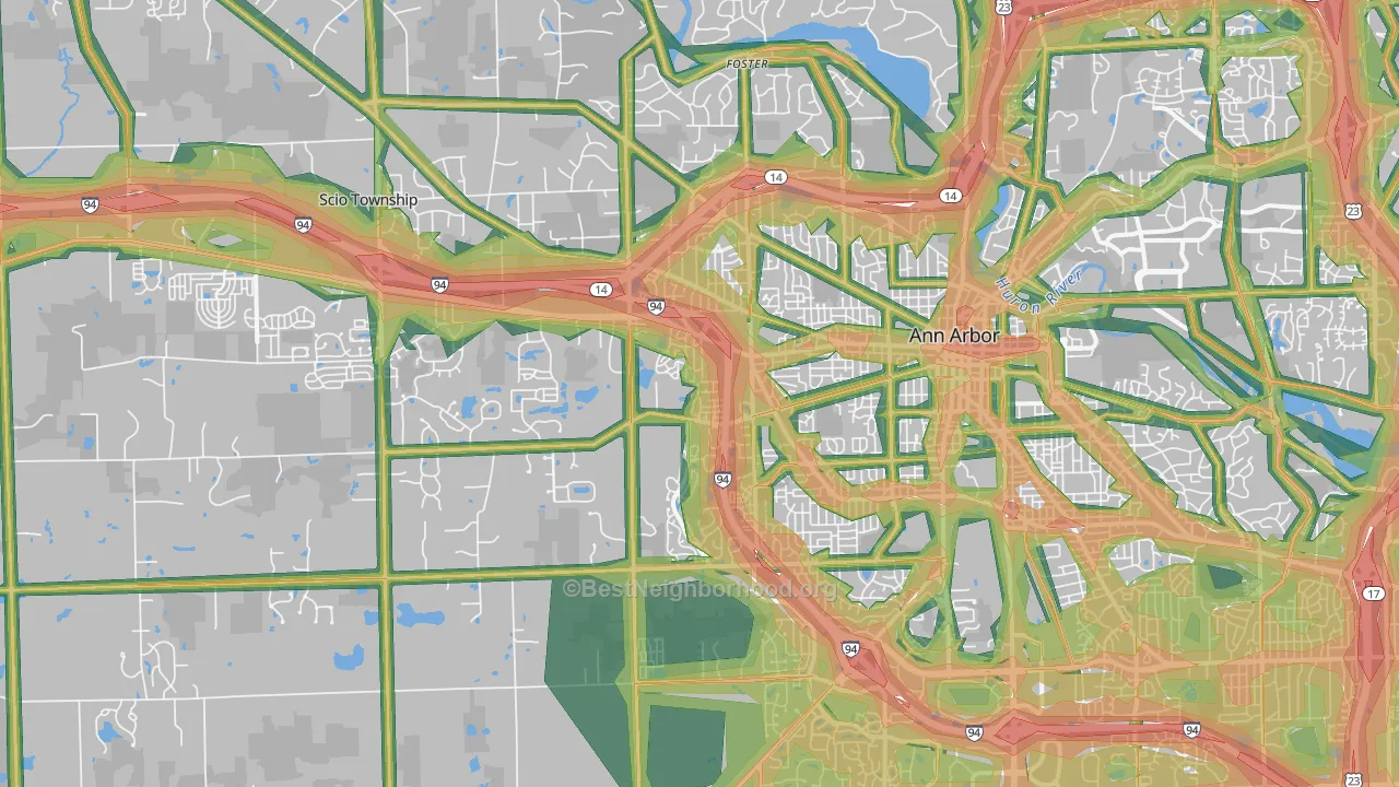 48103, MI Map of Noise Levels in 48103