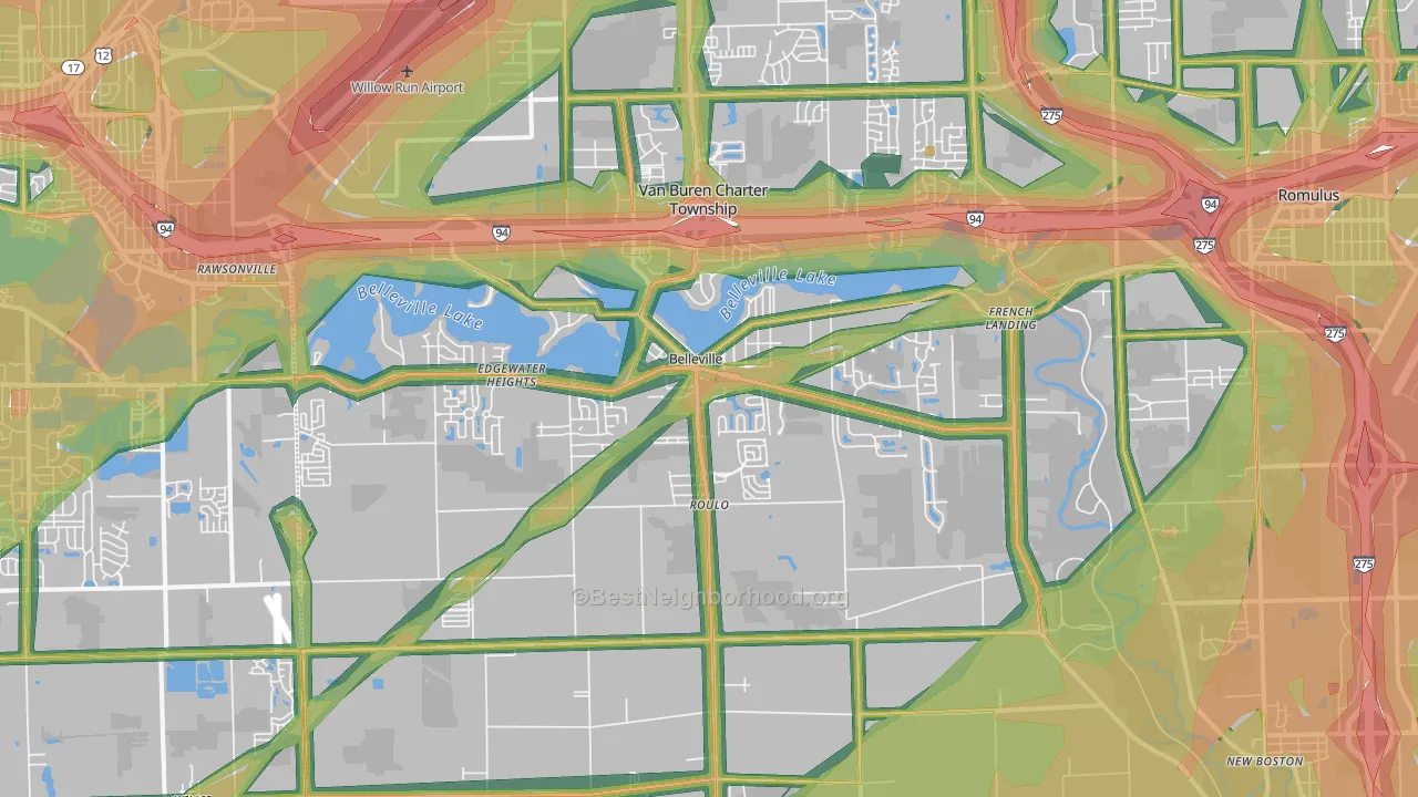 48111, MI Map of Noise Levels in 48111