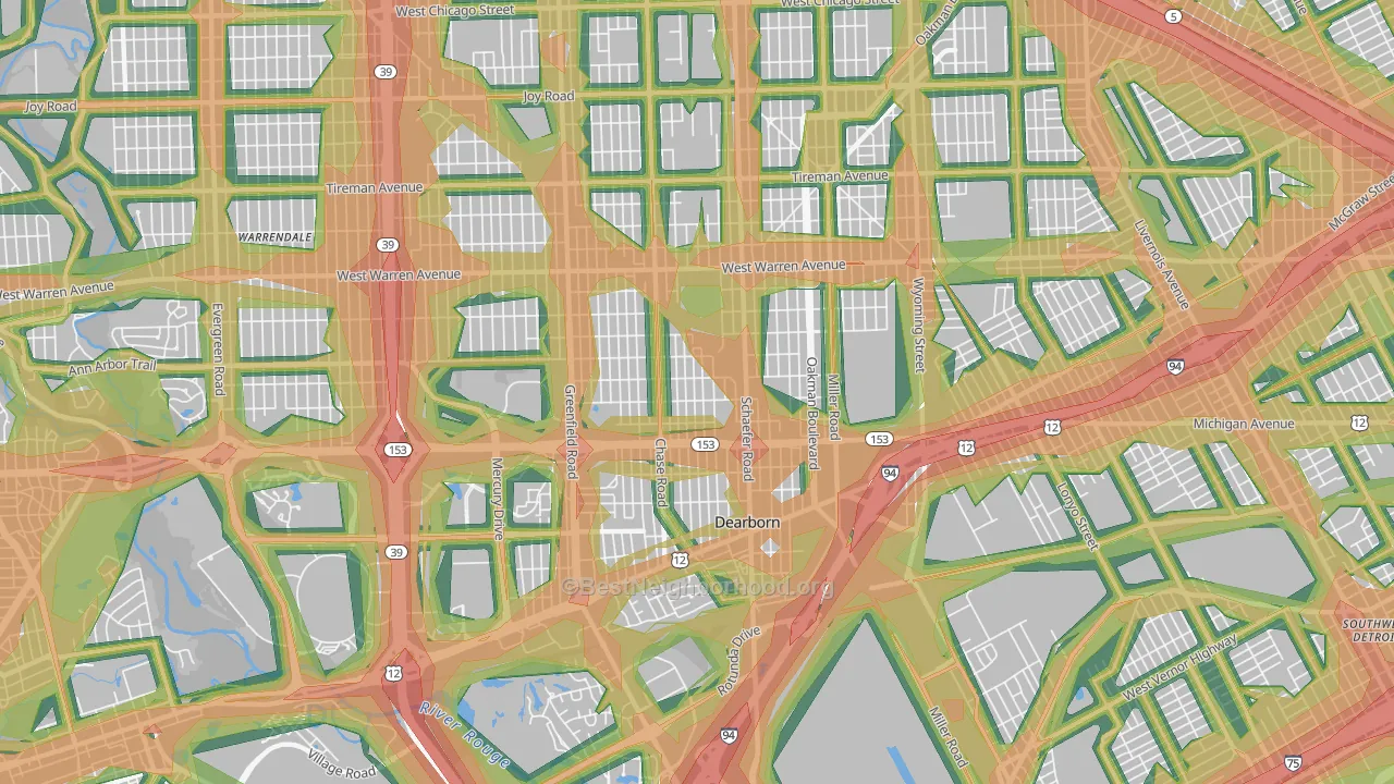 48126, MI Map of Noise Levels in 48126