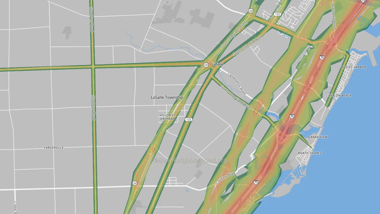 48145, MI Map of Noise Levels in 48145