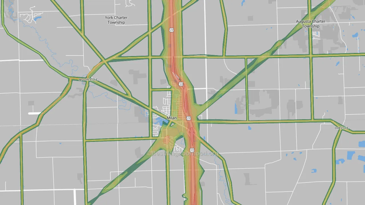 48160, MI Map of Noise Levels in 48160