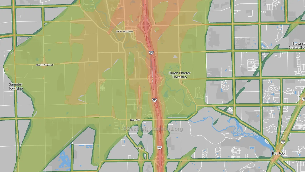 48164, MI Map of Noise Levels in 48164