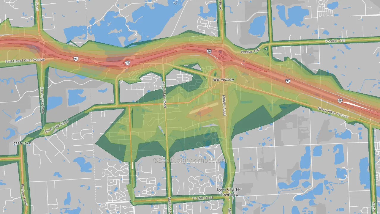 48165, MI Map of Noise Levels in 48165