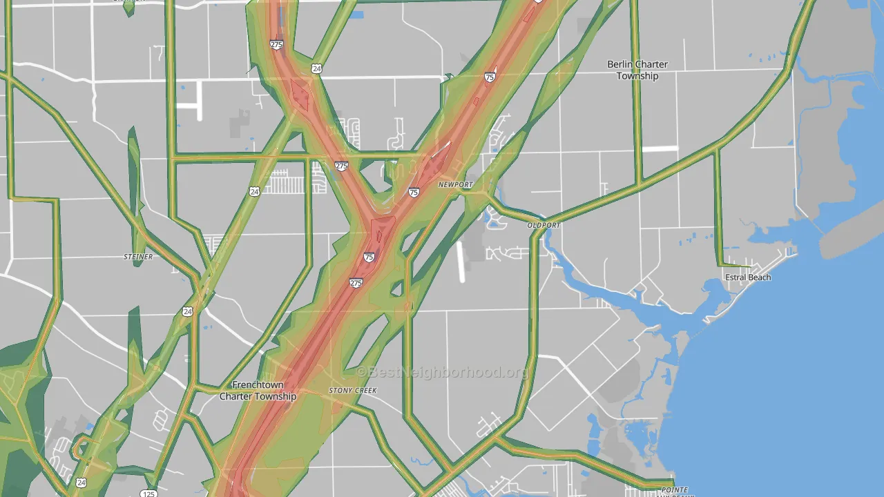48166, MI Map of Noise Levels in 48166
