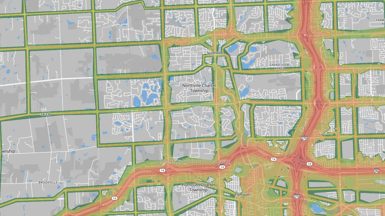 48168, MI Map of Noise Levels in 48168