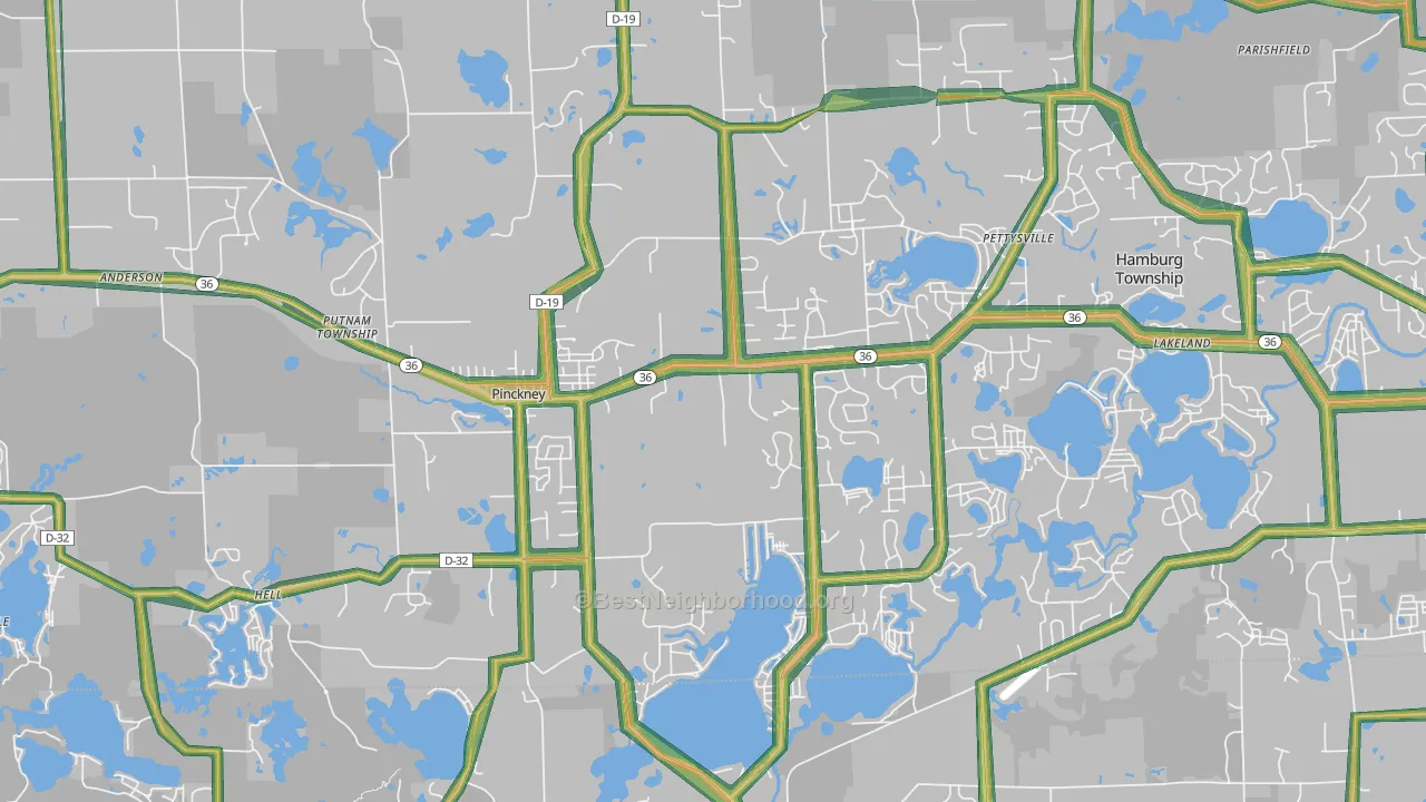 48169, MI Map of Noise Levels in 48169