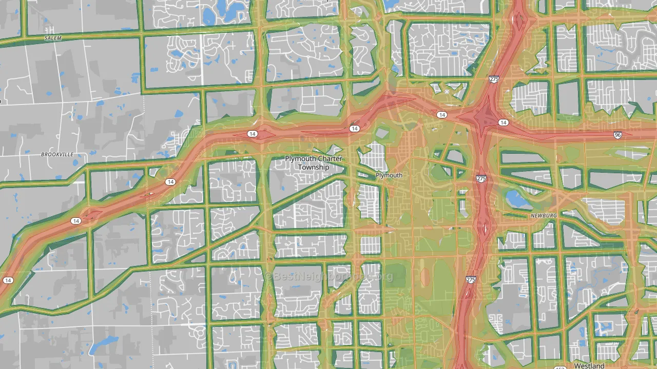 48170, MI Map of Noise Levels in 48170