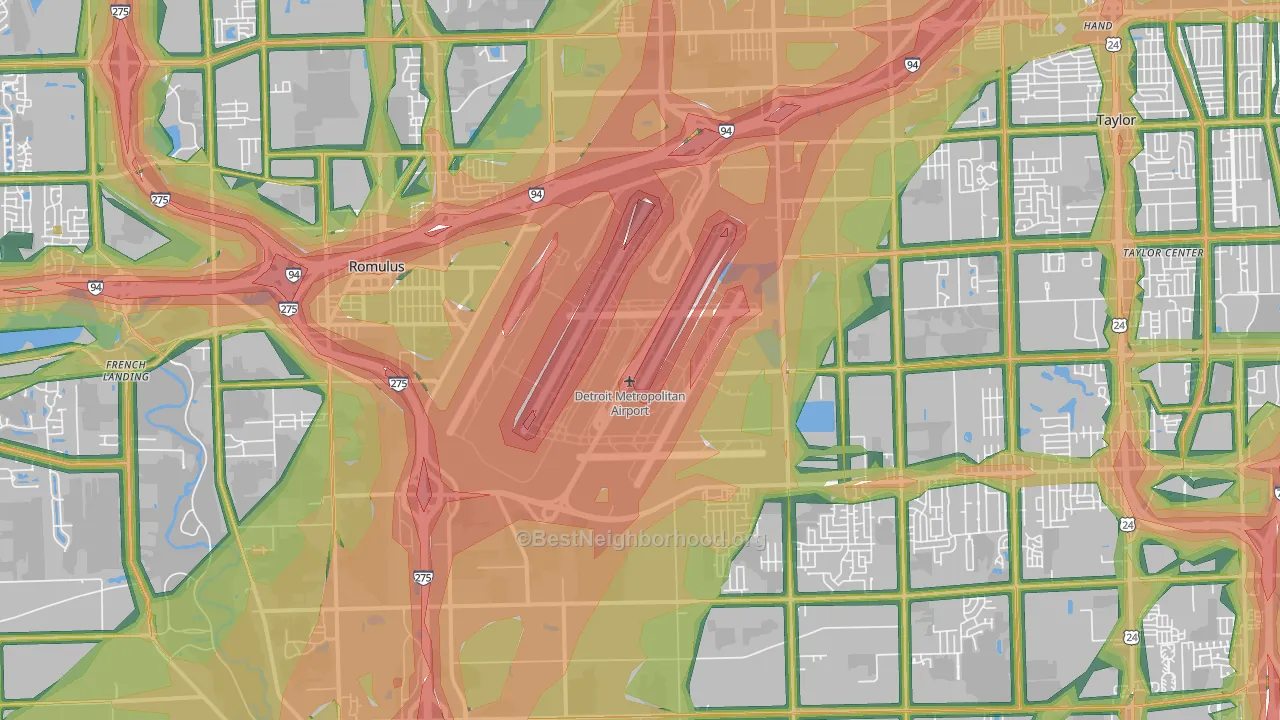48174, MI Map of Noise Levels in 48174