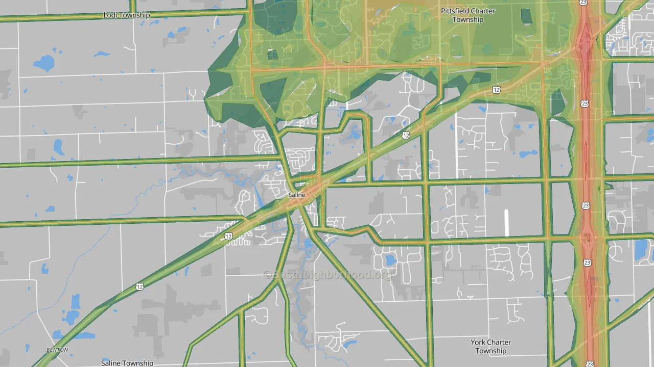 48176, MI Map of Noise Levels in 48176