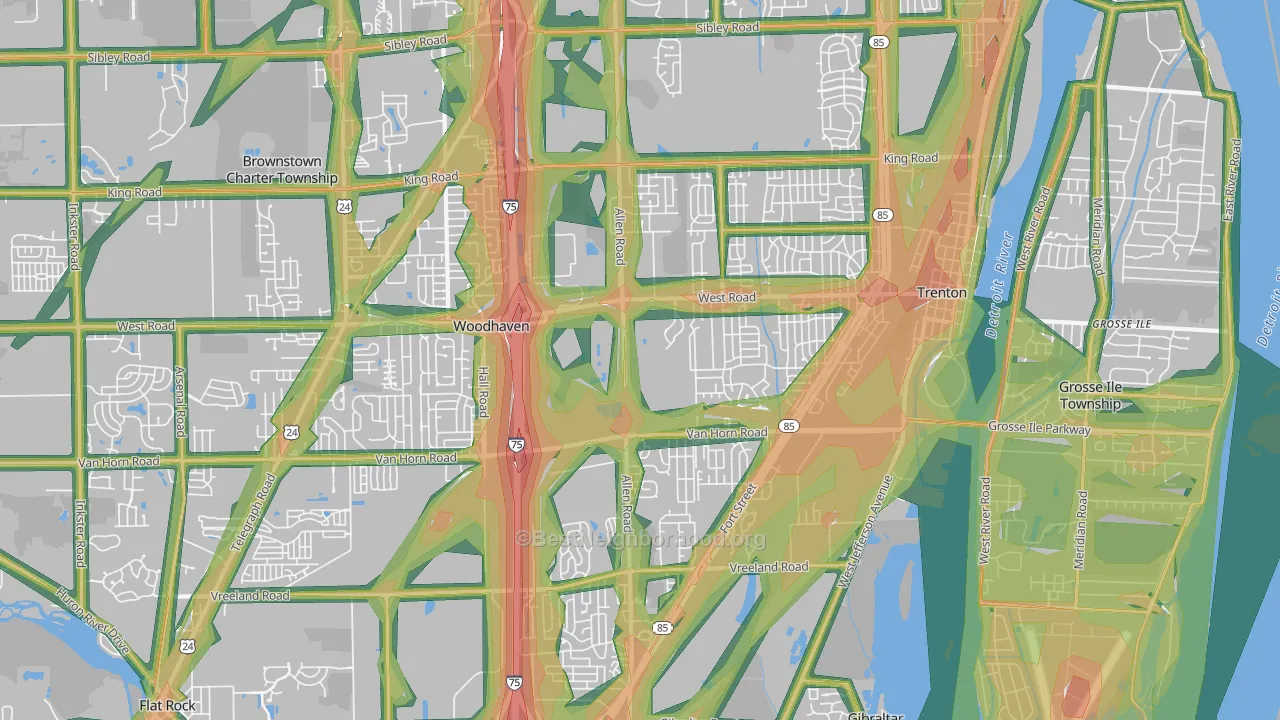 48183, MI Map of Noise Levels in 48183