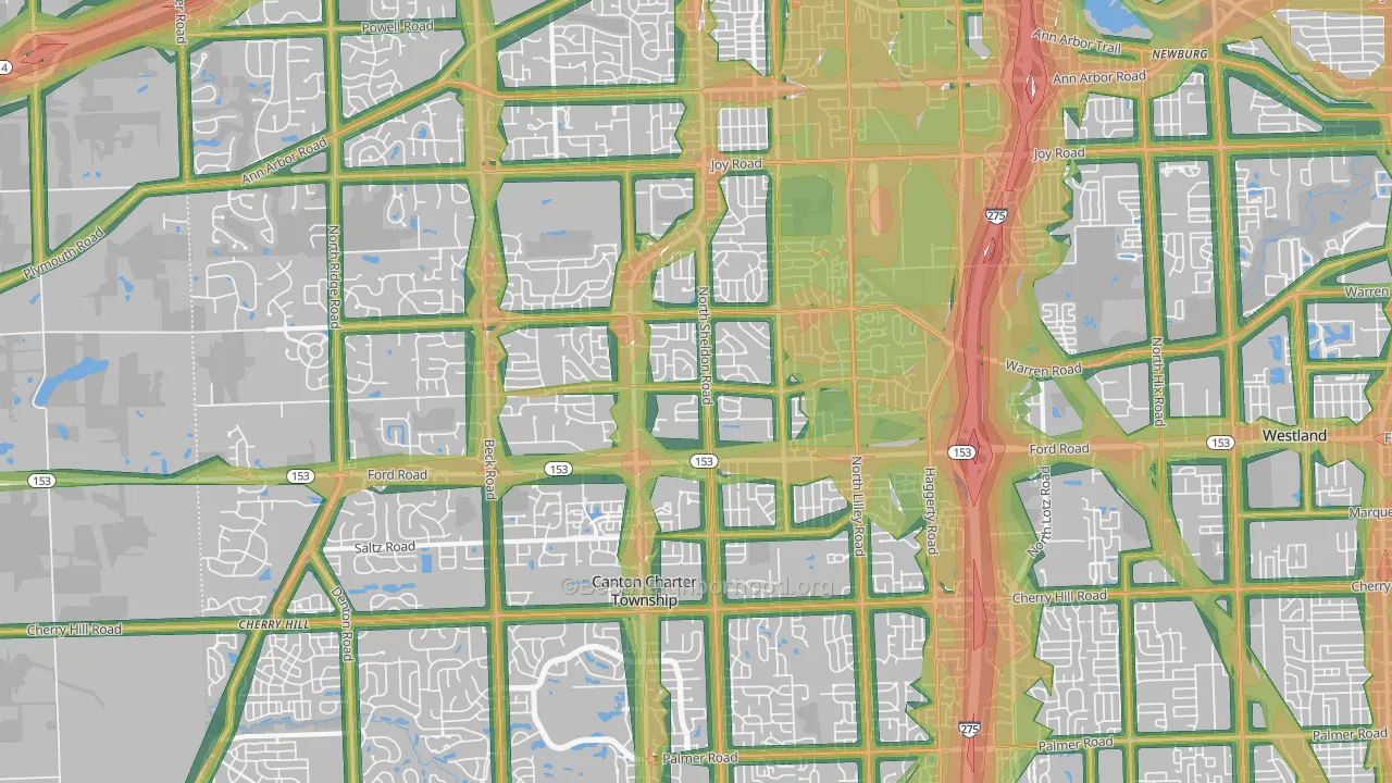 48187, MI Map of Noise Levels in 48187