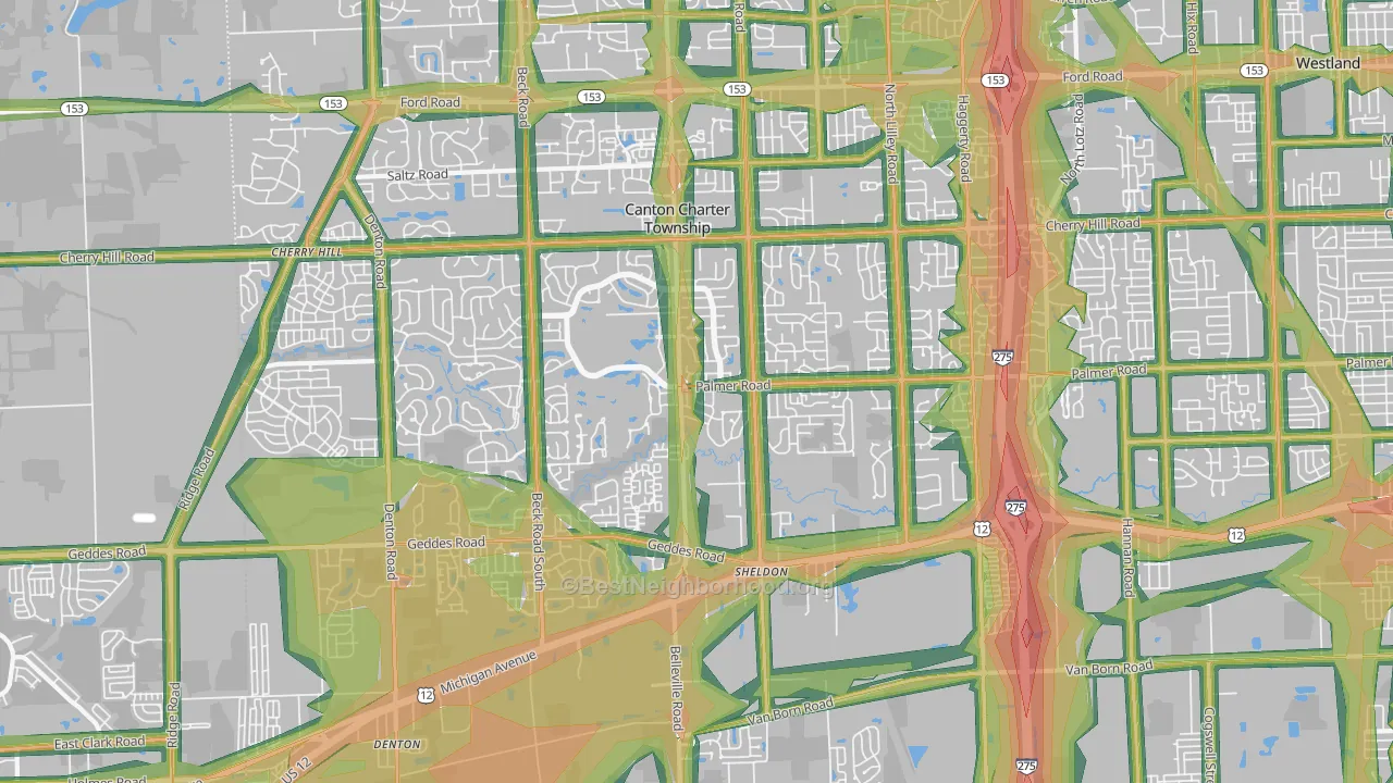 48188, MI Map of Noise Levels in 48188