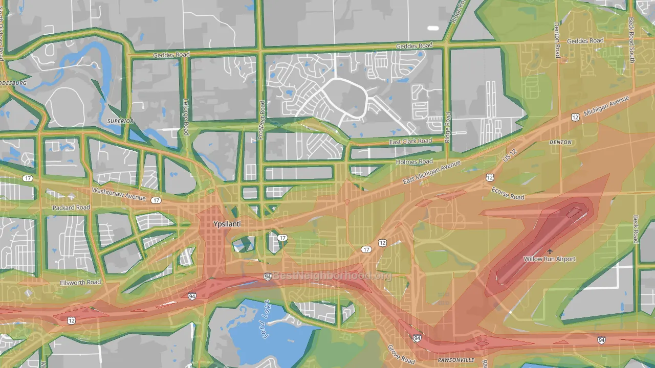48198, MI Map of Noise Levels in 48198