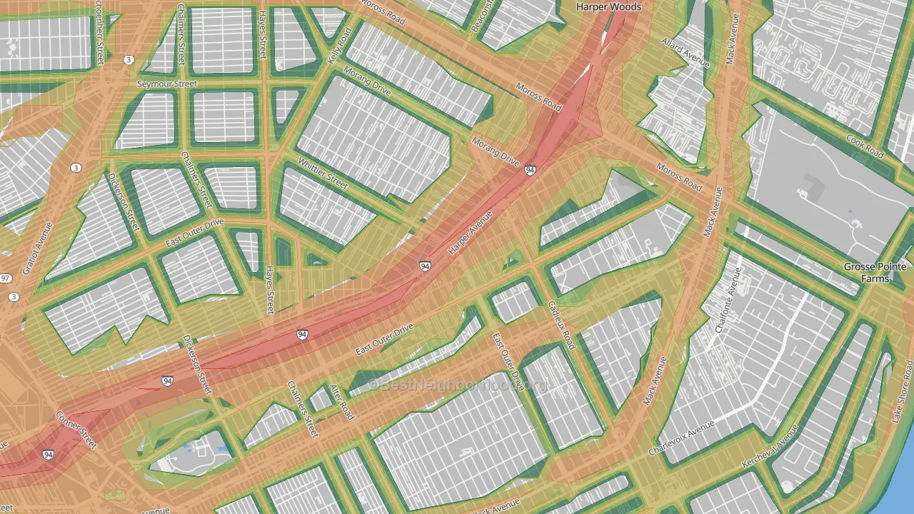 48224, MI Map of Noise Levels in 48224