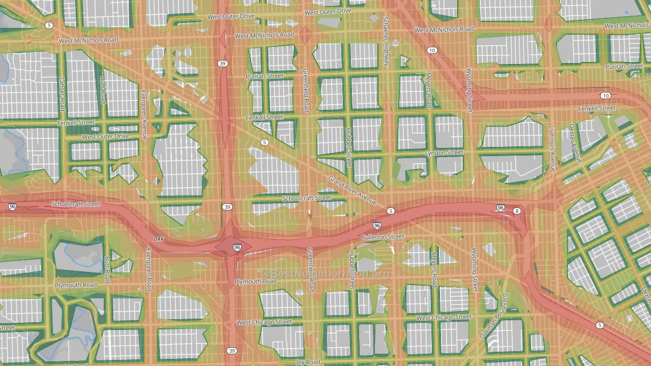 48227, MI Map of Noise Levels in 48227