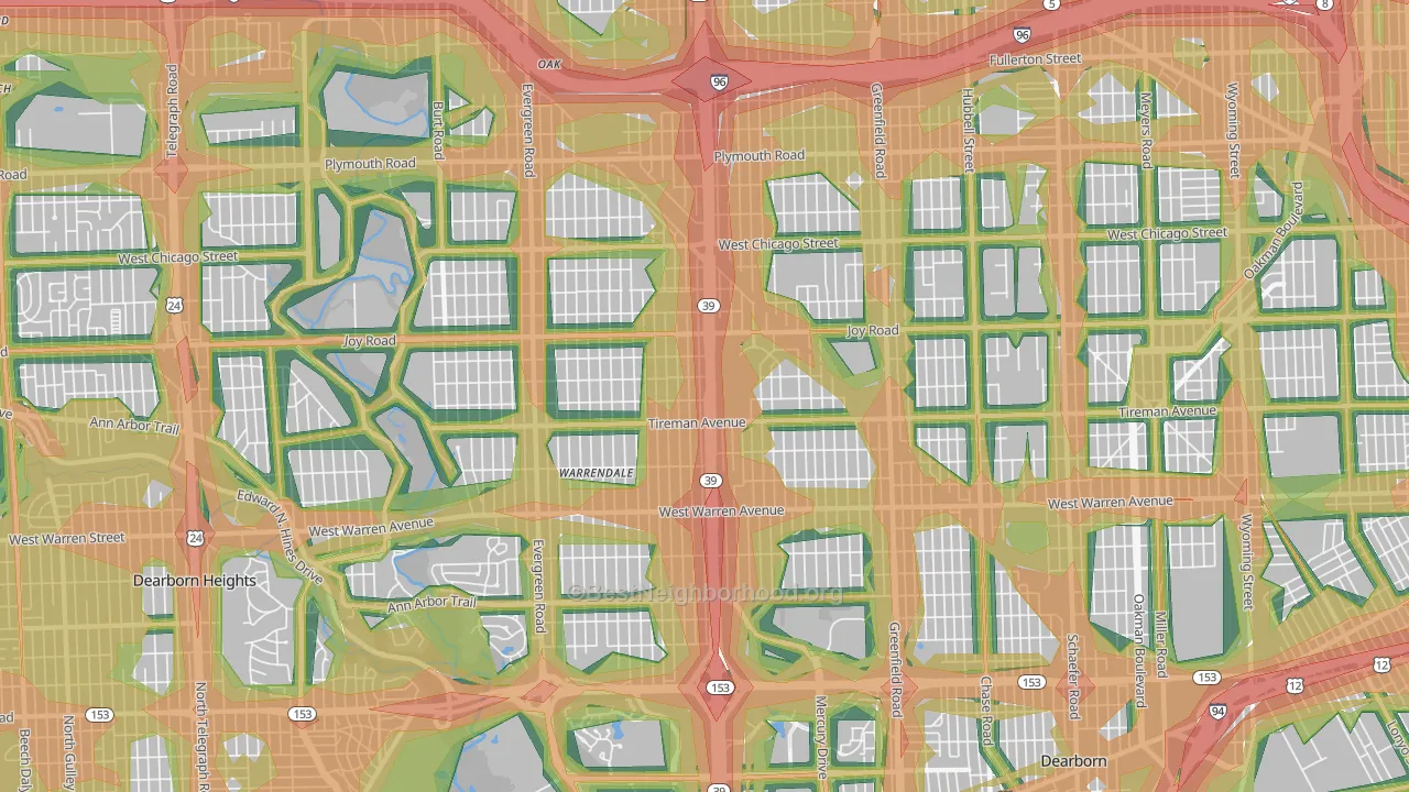 48228, MI Map of Noise Levels in 48228