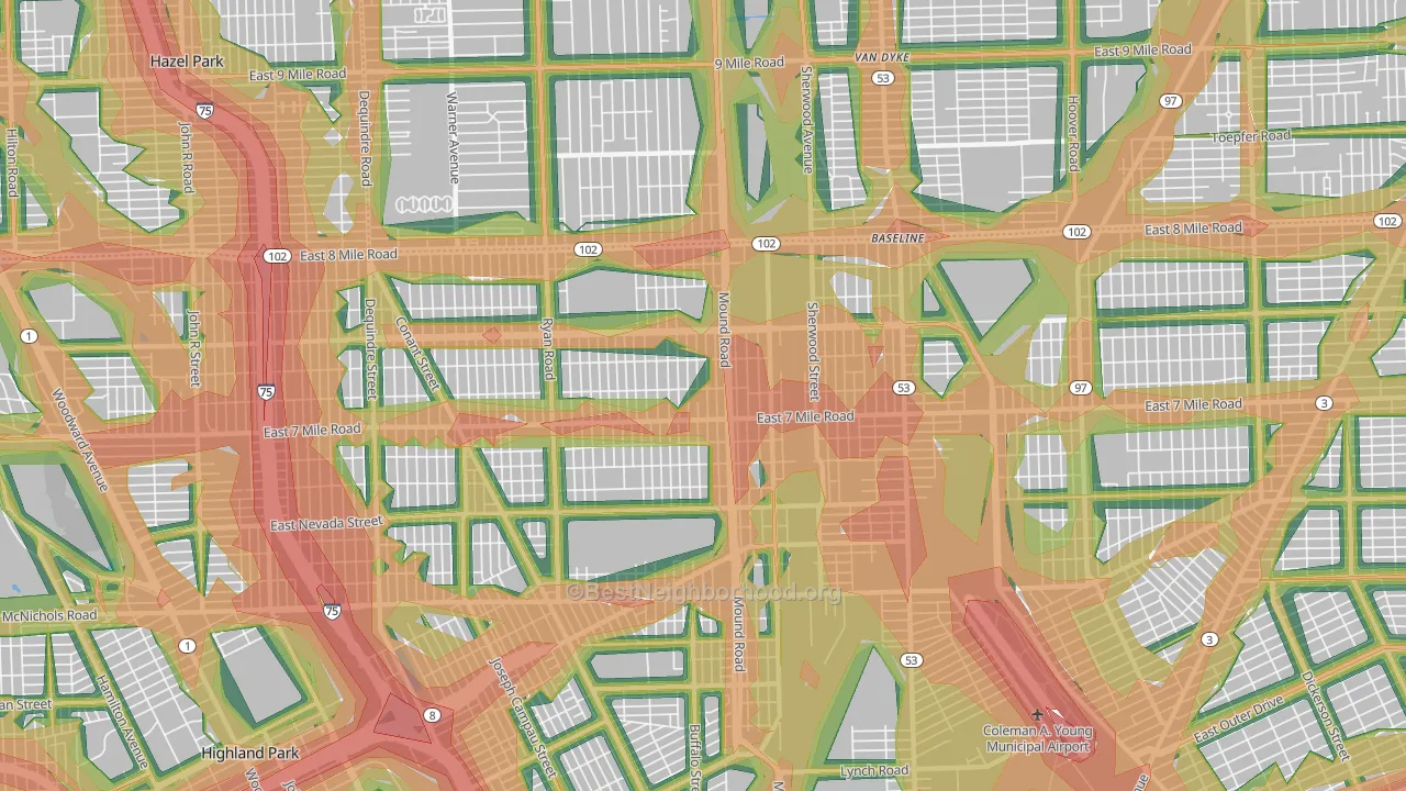 48234, MI Map of Noise Levels in 48234