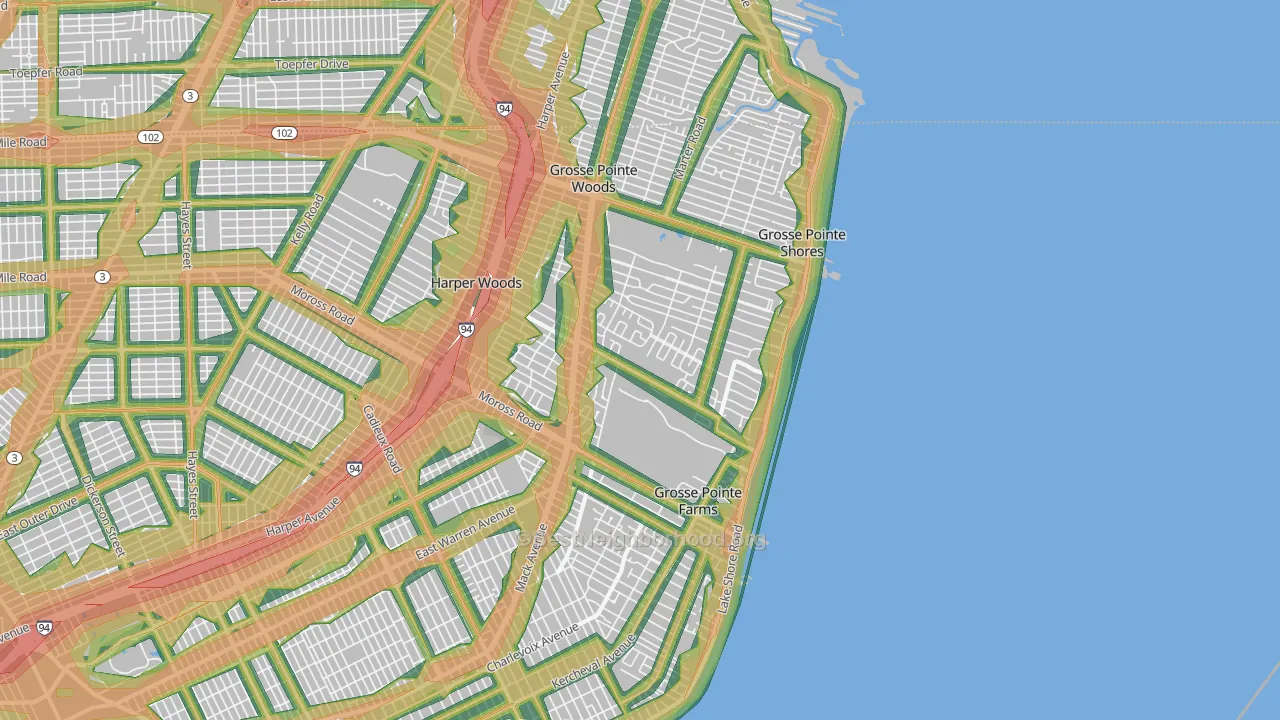 48236, MI Map of Noise Levels in 48236