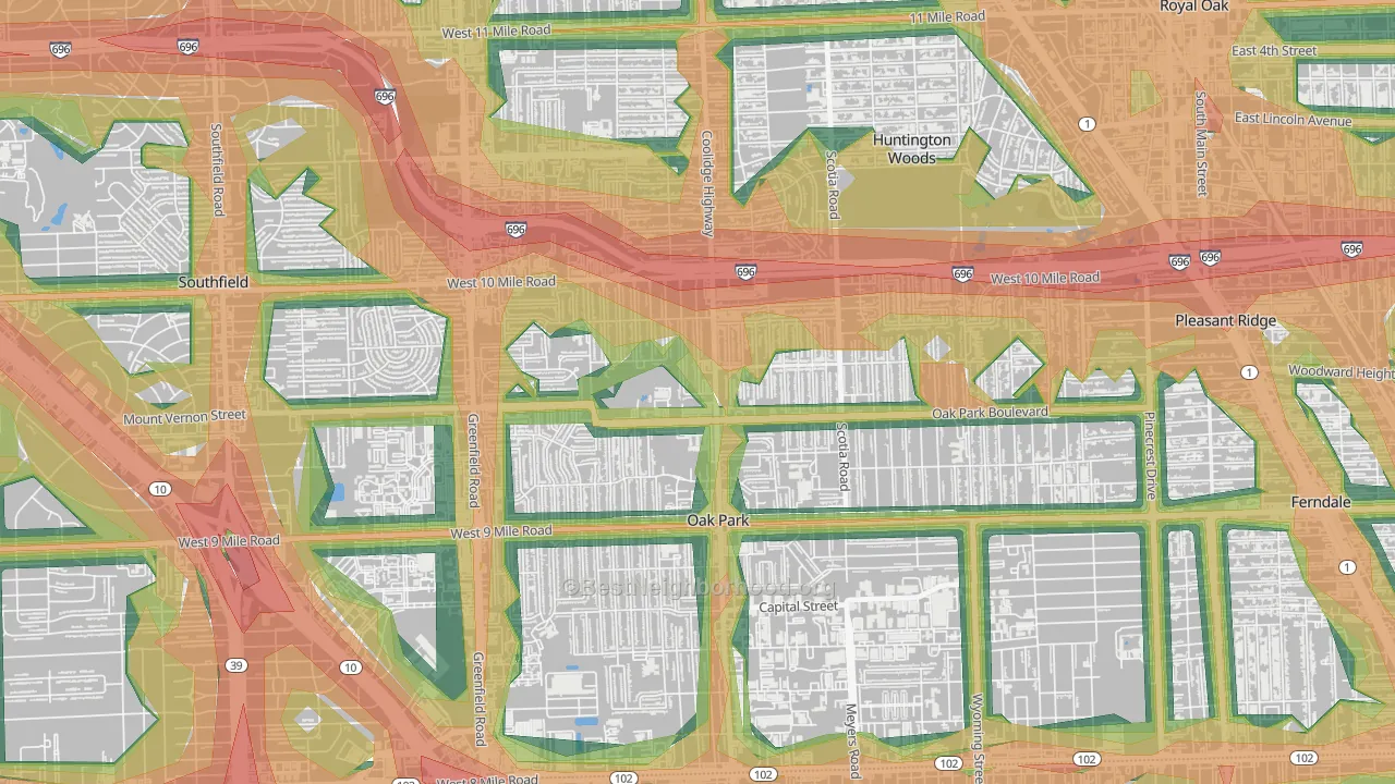 48237, MI Map of Noise Levels in 48237