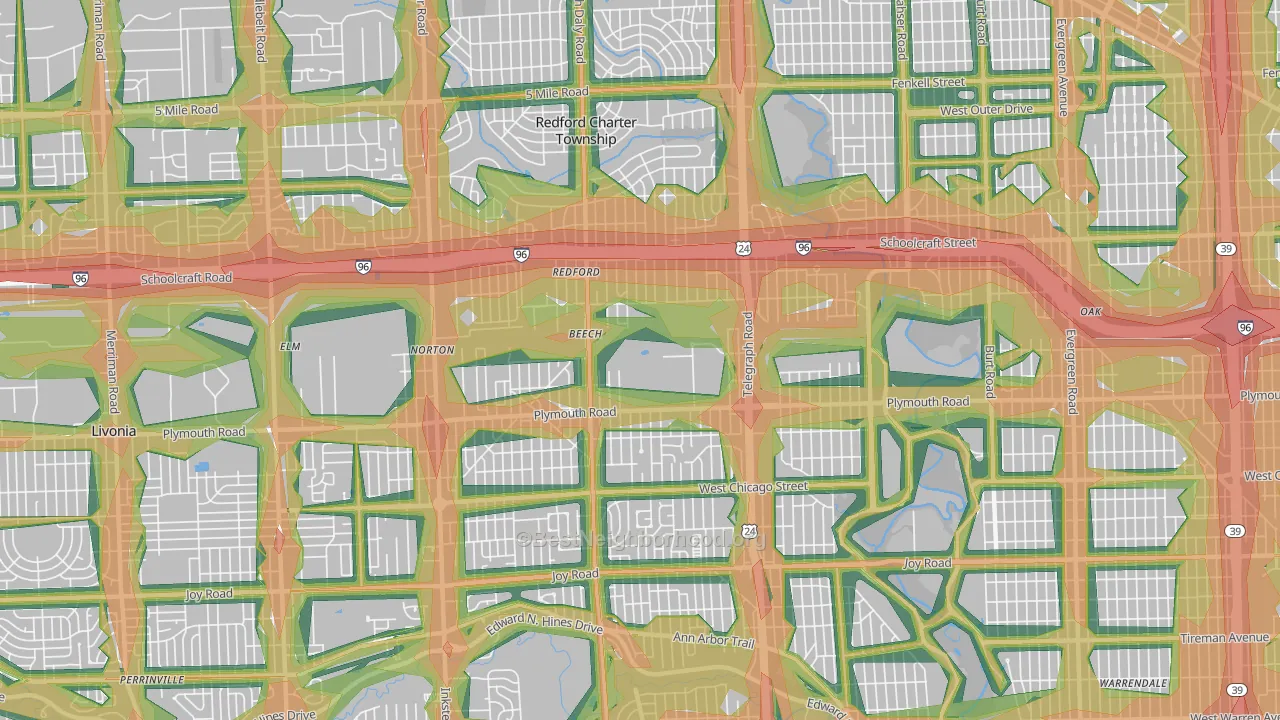 48239, MI Map of Noise Levels in 48239