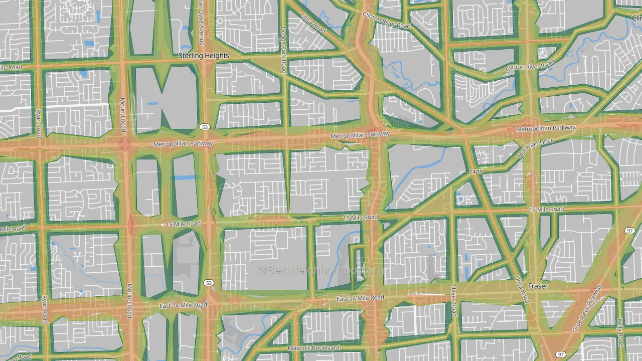48312, MI Map of Noise Levels in 48312