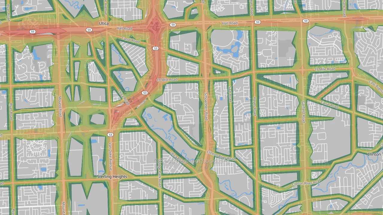 48313, MI Map of Noise Levels in 48313