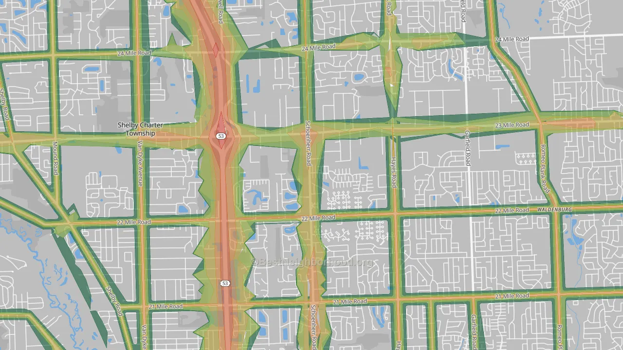 48315, MI Map of Noise Levels in 48315
