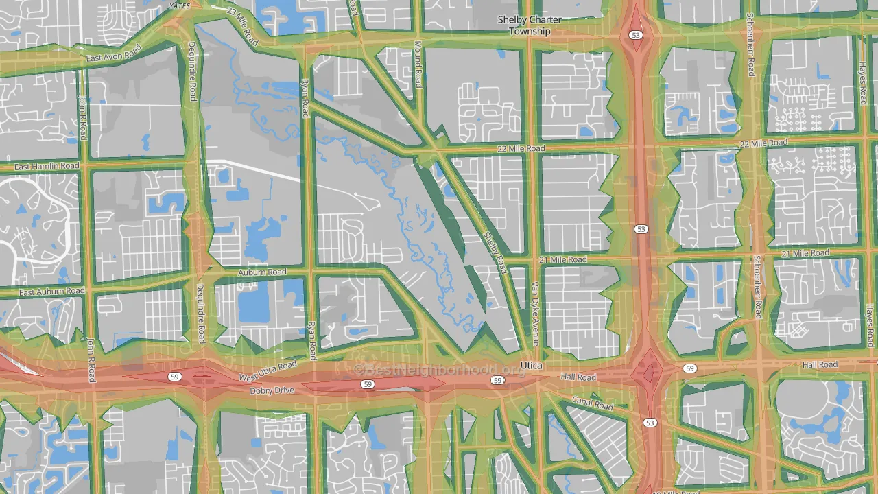 48317, MI Map of Noise Levels in 48317