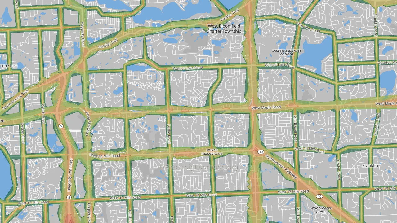 48322, MI Map of Noise Levels in 48322